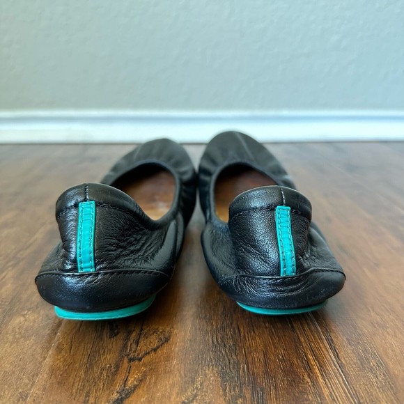 TIEKS by Gavrieli Slip-On Ballet Flats in Black Leather Foldable - Picture 7 of 9
